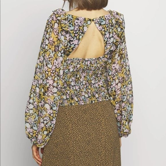 🆕Free People Mabel Printed Blouse - Picture 10 of 13